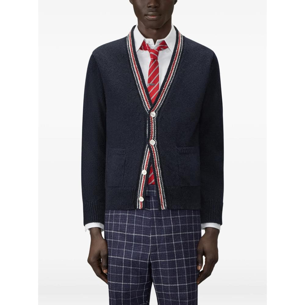 Thom Browne Blue Sweaters & Knitwear - Cardigans Men THOM BROWNE