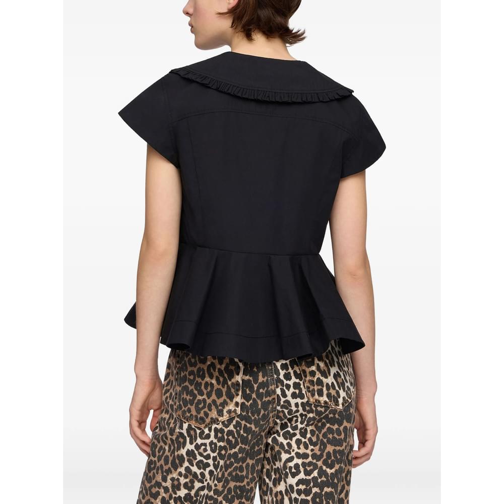 Ganni Black Tops - Blouses Women GANNI