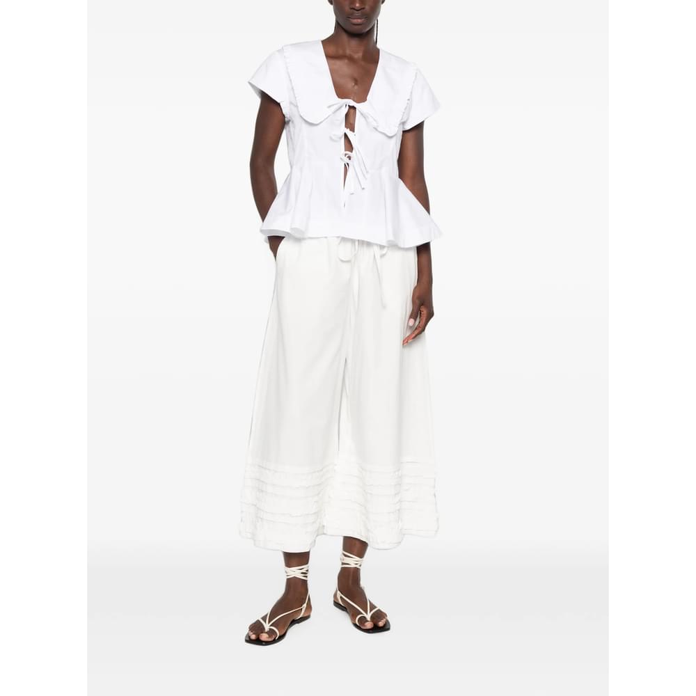 Ganni White Tops - Blouses Women GANNI