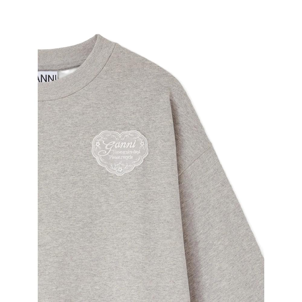 Ganni Grey Tops - Sweatshirts Women GANNI