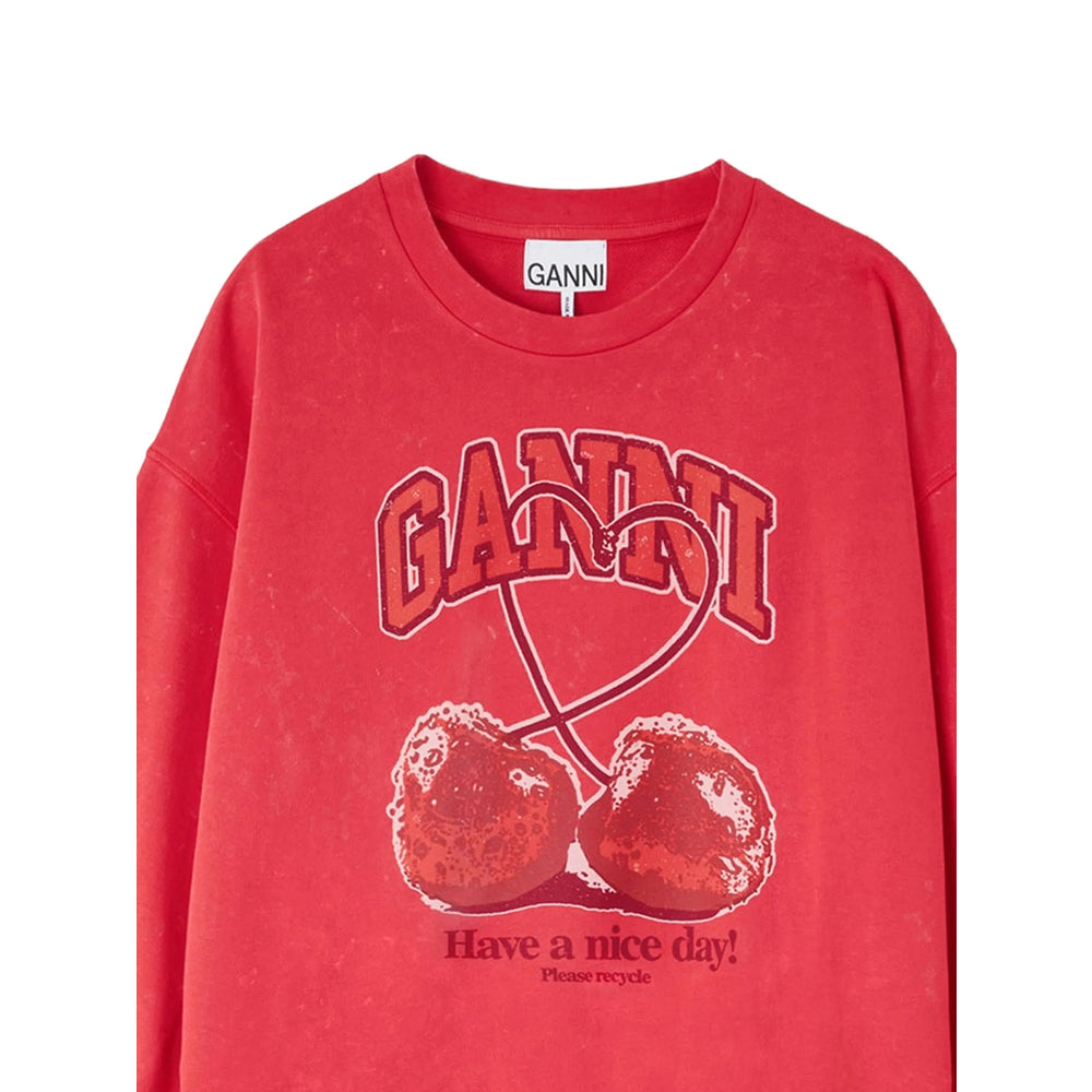 Ganni Red Tops - Sweatshirts Women GANNI