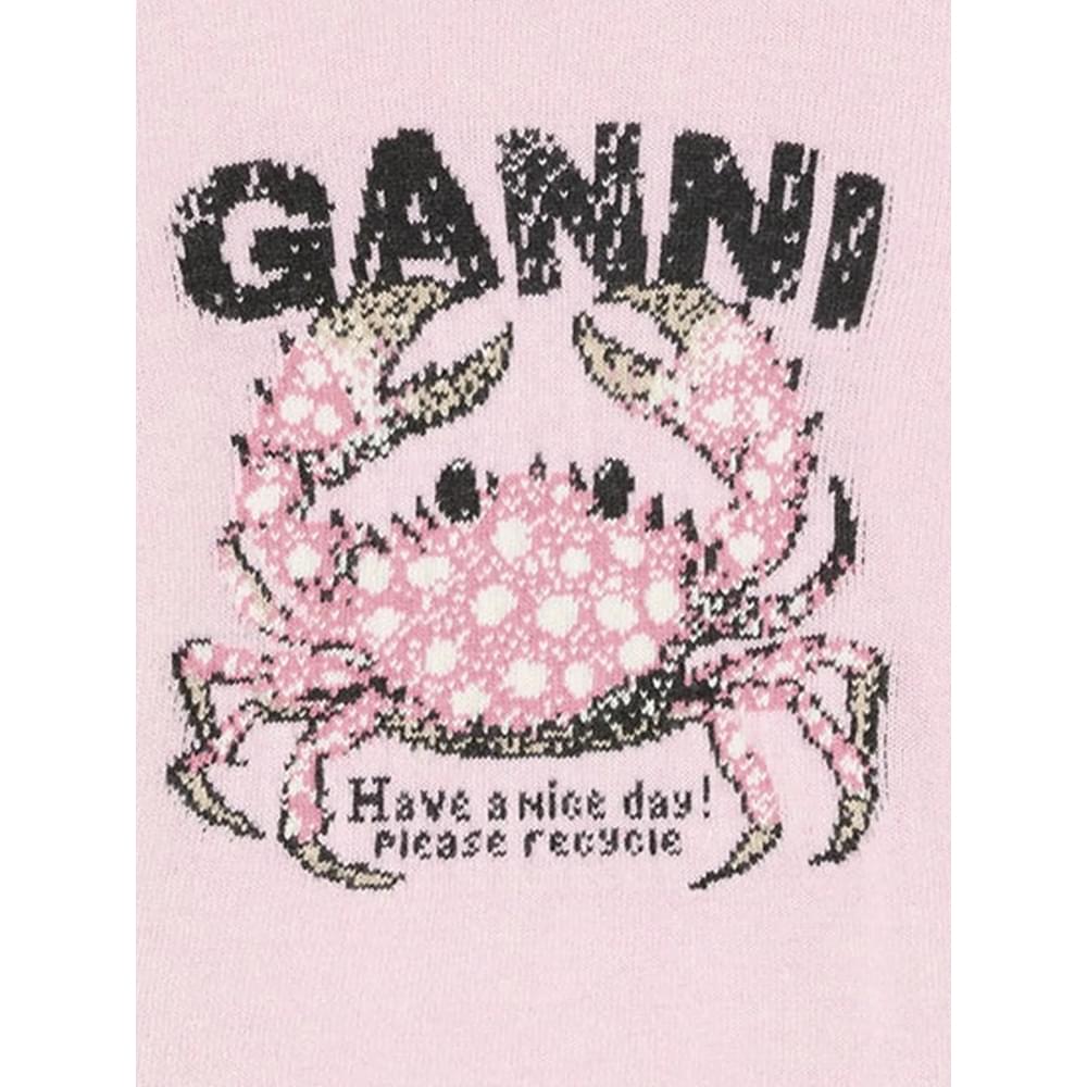 Ganni Pink Knitwear - Jumpers Women GANNI
