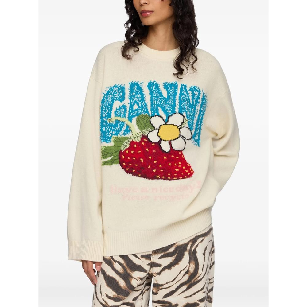 Ganni Neutrals Knitwear - Jumpers Women GANNI