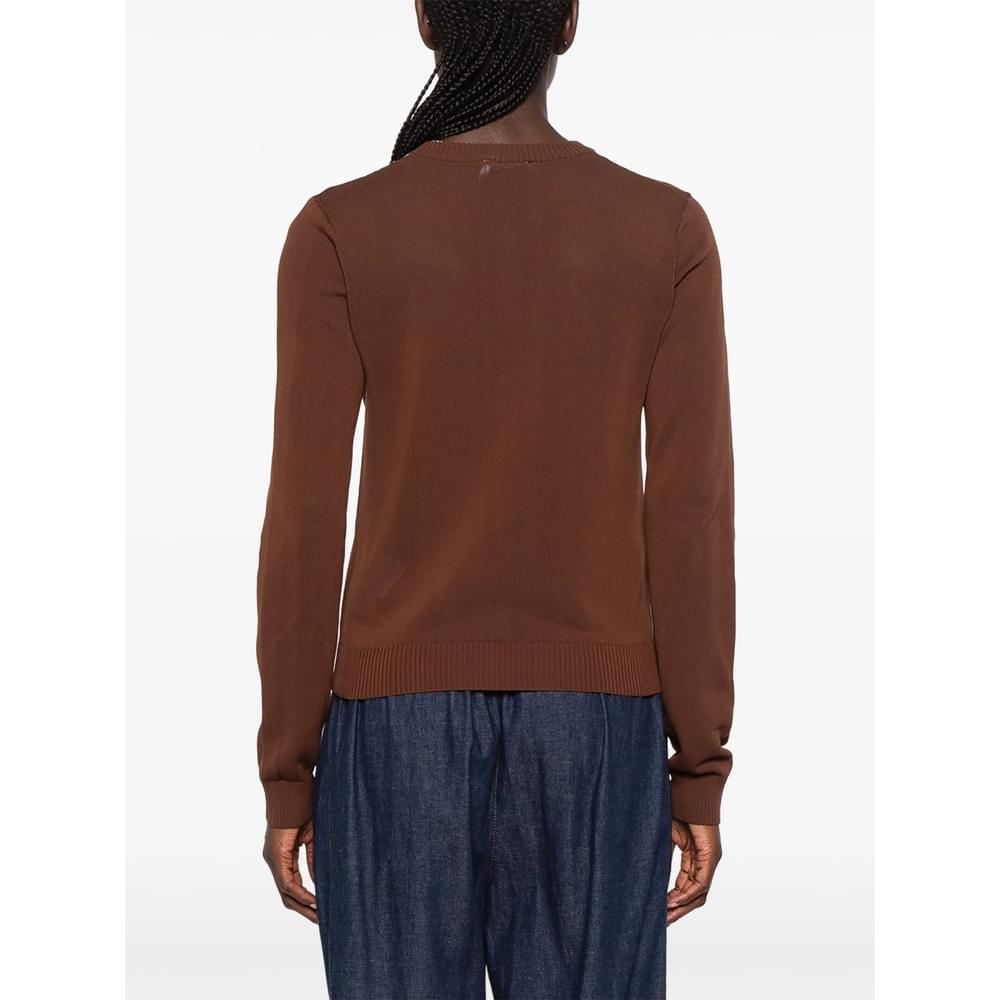 Ganni Brown Tops - Cardigans Women GANNI