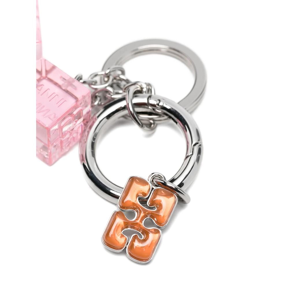 Ganni Silver Keyrings & Chains Women Women GANNI
