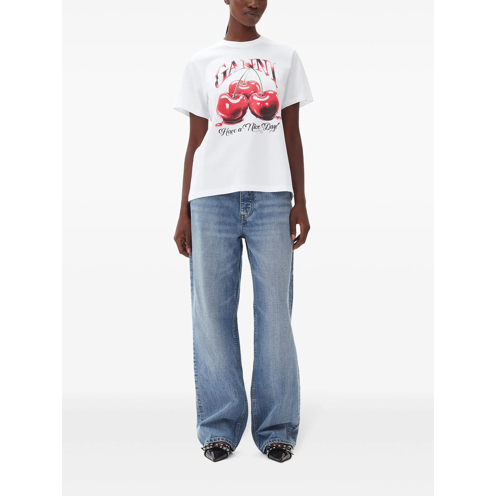 Ganni White Tops - T-Shirts & Jerseys Women GANNI