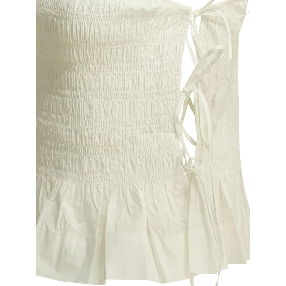 Ganni Neutrals Tops - Vests & Tank Tops Women GANNI