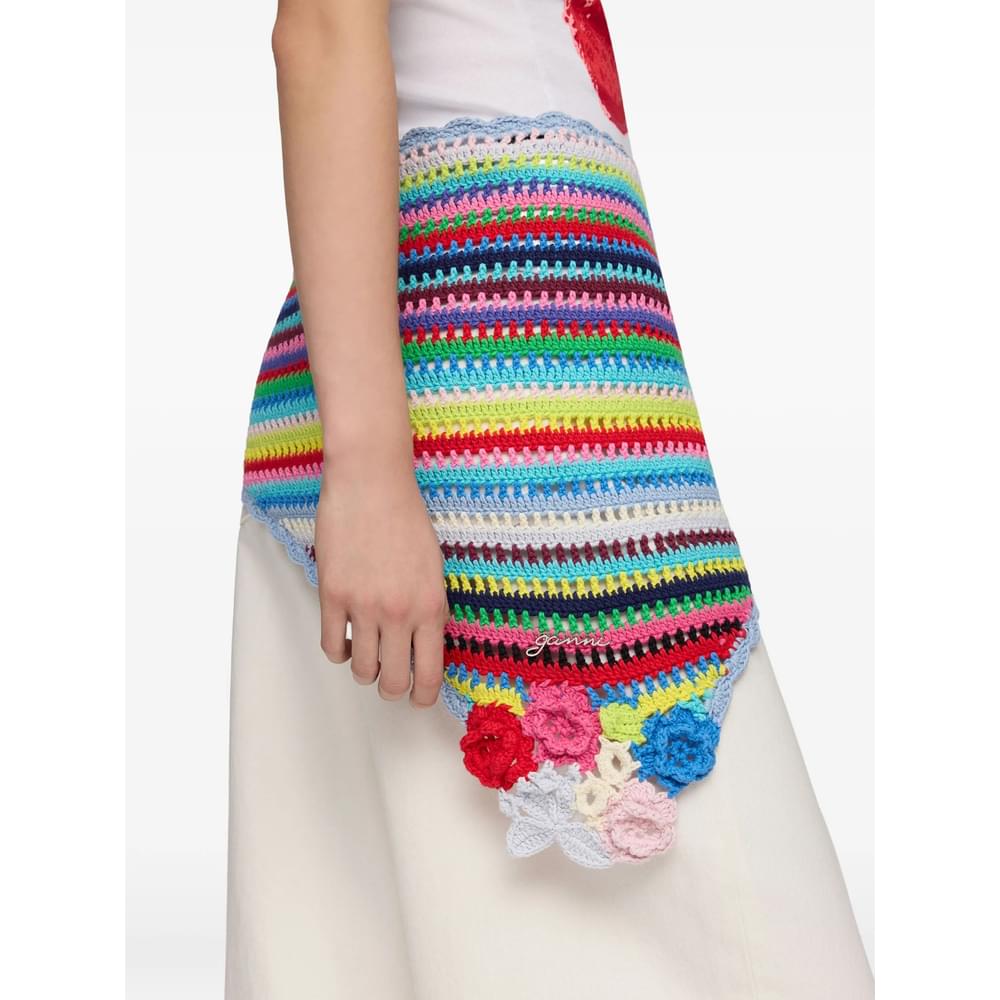 Ganni Blue Scarves Women Women GANNI