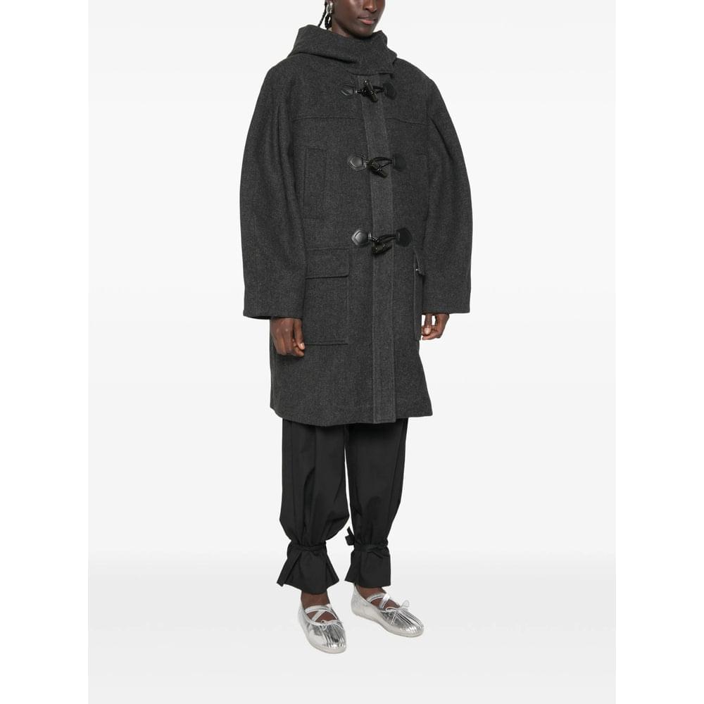 Ganni Grey Coats - Oversized Coats Women GANNI