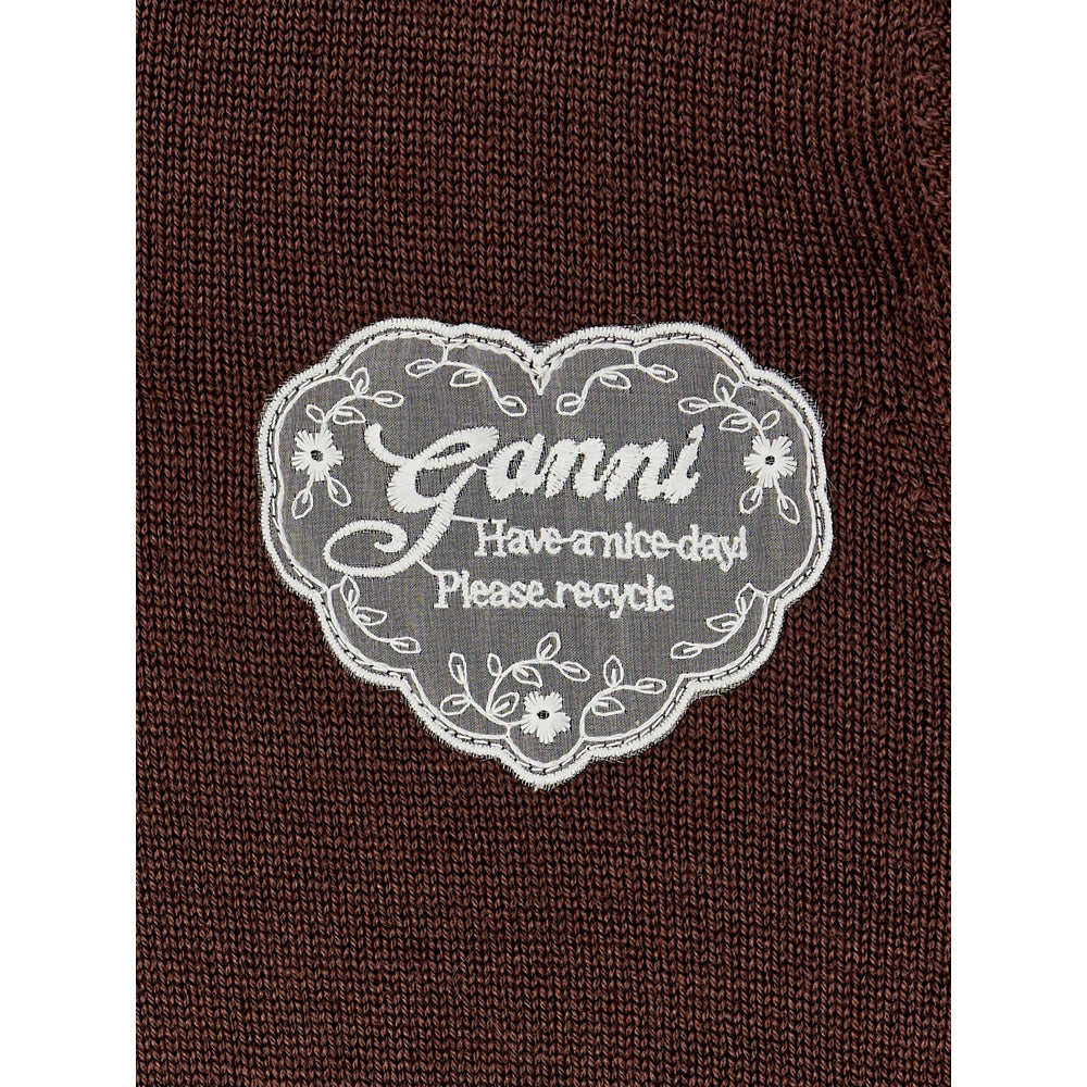 Ganni Brown Knitwear - Jumpers Women GANNI