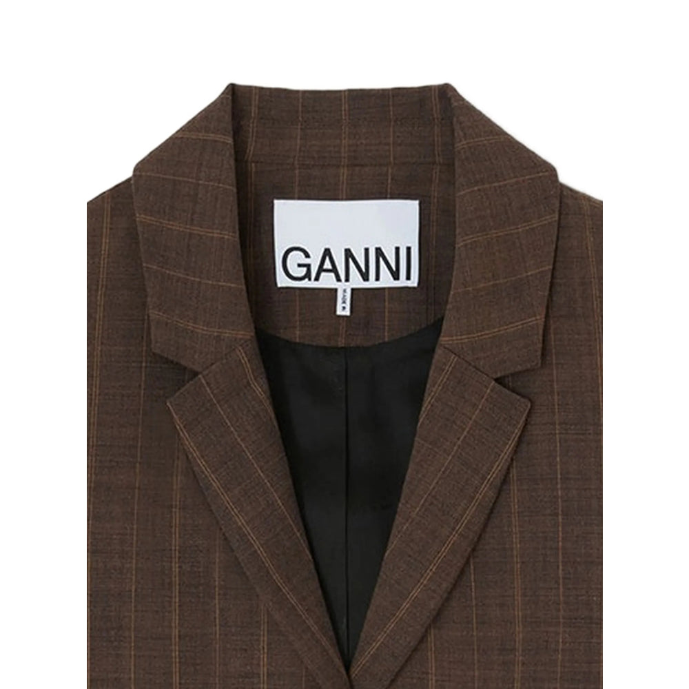 Ganni Brown Jackets - Blazers Women