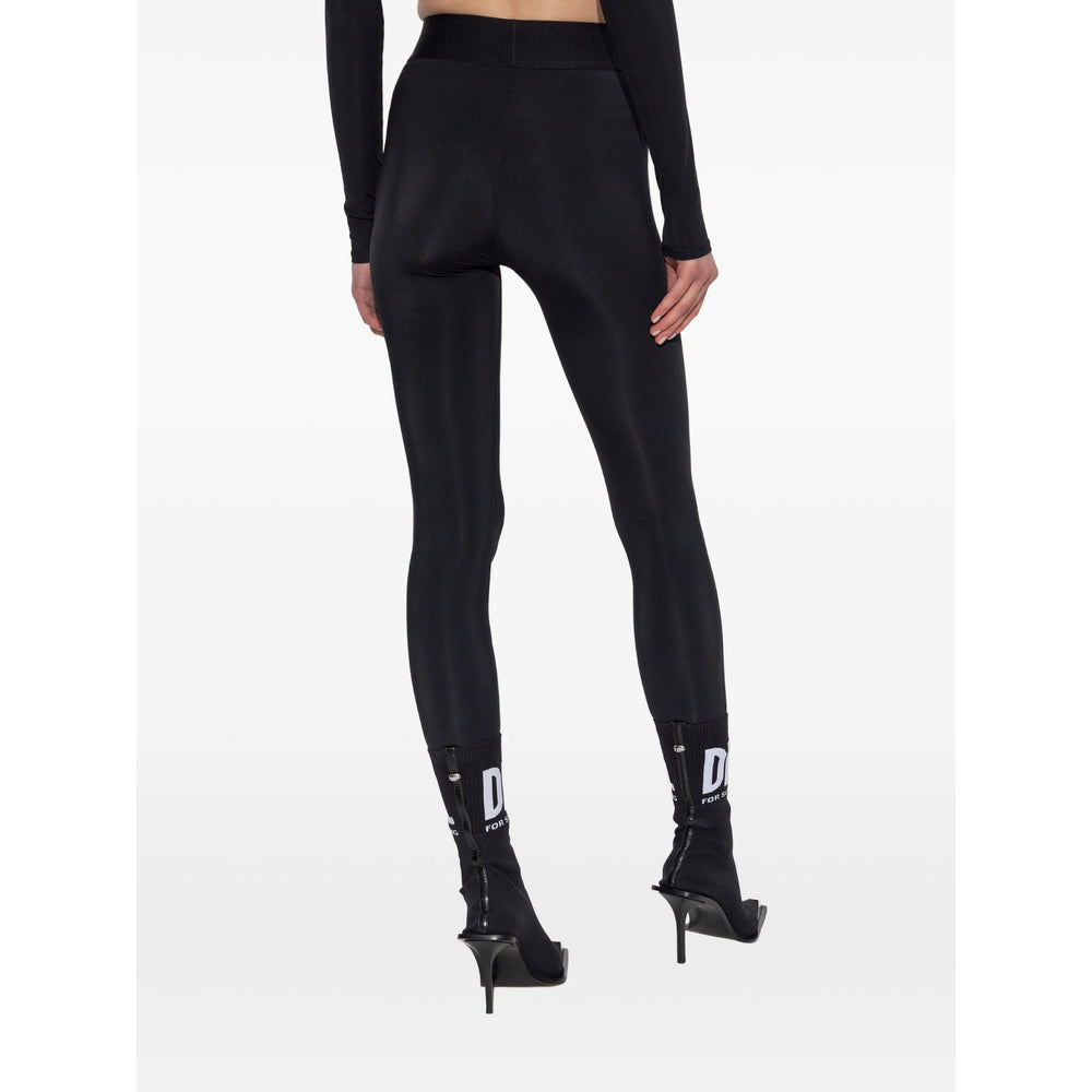 Diesel Black Trousers - Leggings Women DIESEL