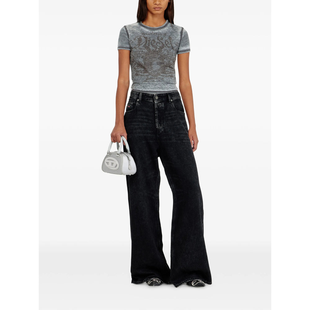 Diesel Grey Tops - T-Shirts & Jerseys Women DIESEL