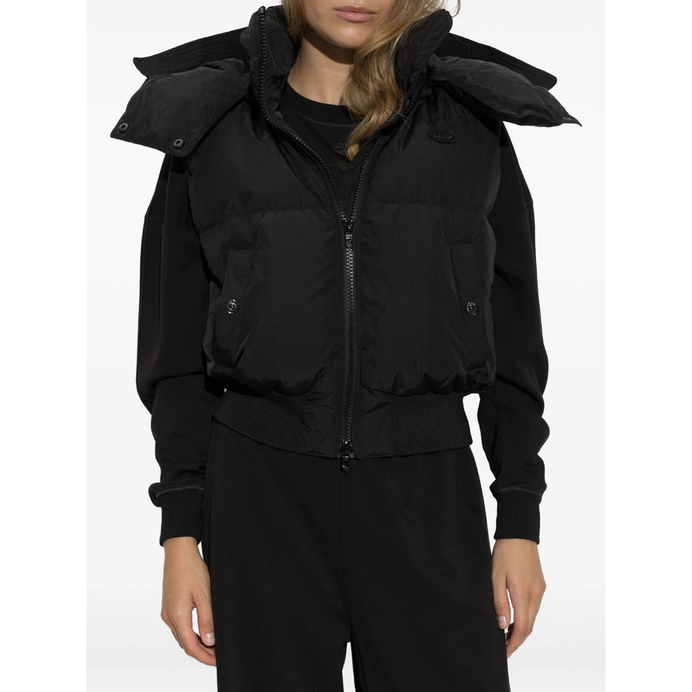 Diesel Black Jackets - Waistcoat & Gilets Women DIESEL
