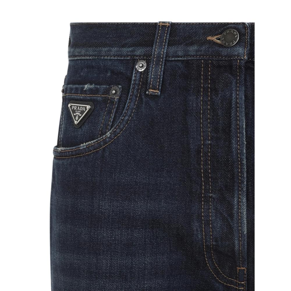 Prada Blue Denim - Wide-Leg Jeans Women PRADA