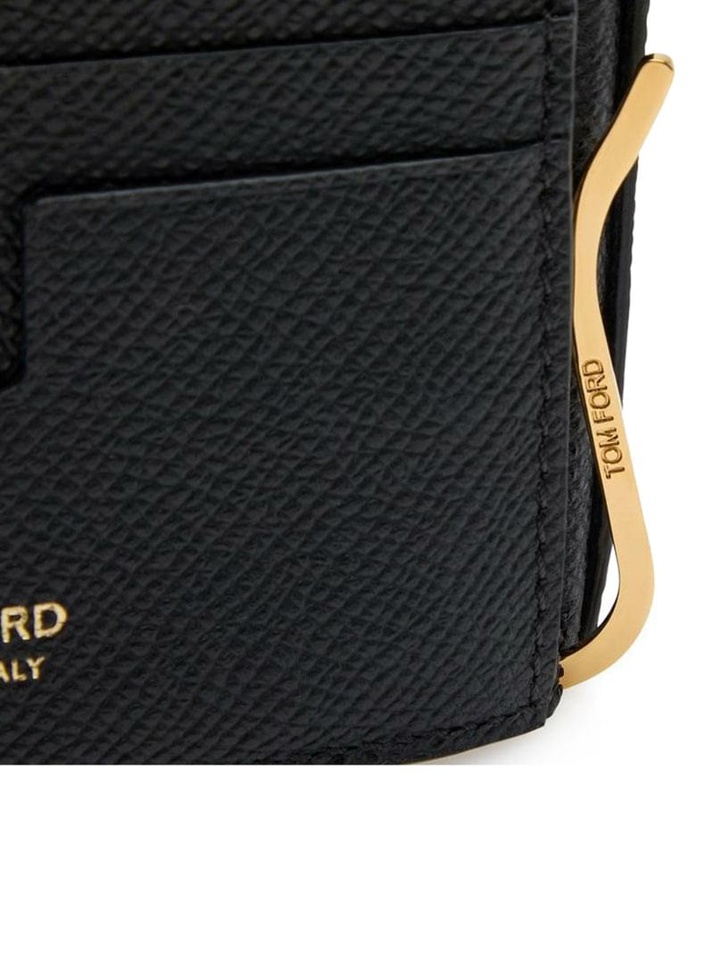 Tom Ford Men Hammered Leather Wallet With Money Clip TOM FORD
