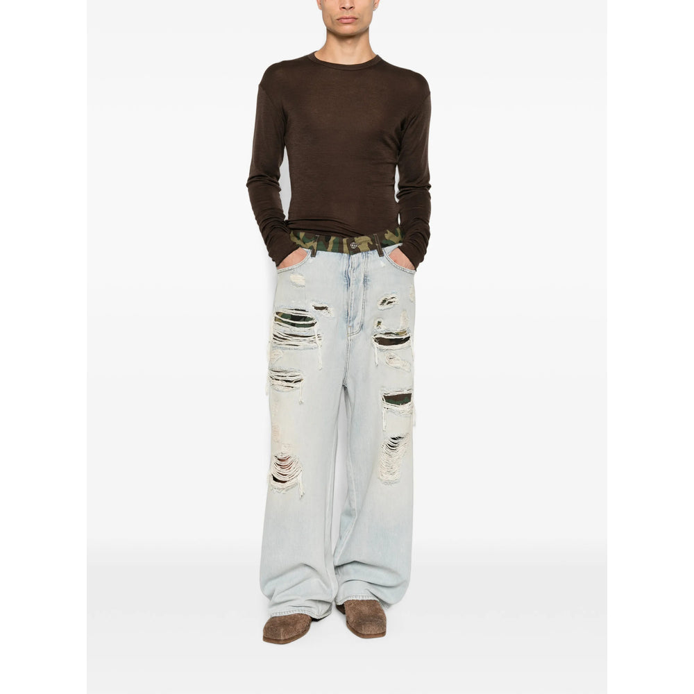 Amiri Blue Denim - Wide-Leg Jeans Men AMIRI