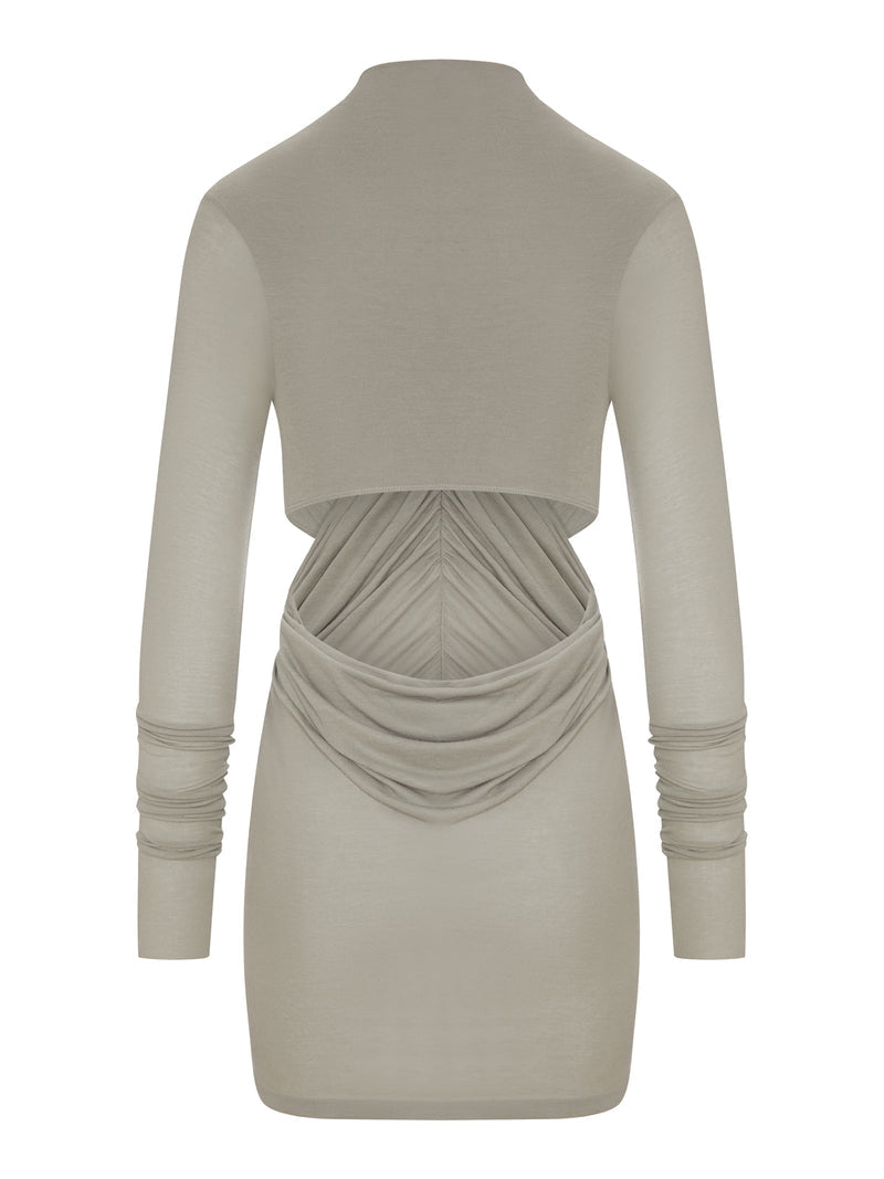 Rick Owens Women Long Draped Viscose T-Shirt With Long Sleeves RICK OWENS