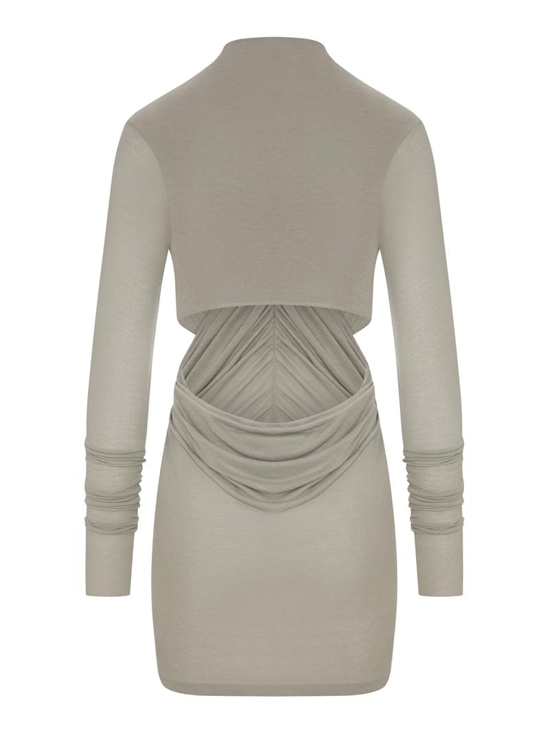 Rick Owens Women Long Draped Viscose T-Shirt With Long Sleeves RICK OWENS