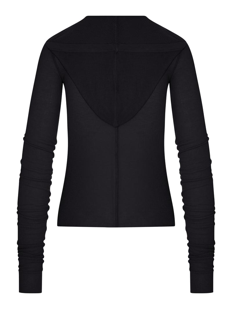Rick Owens Women Ribbed Knit Hoodie RICK OWENS