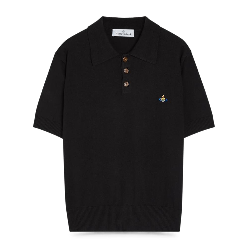 Vivienne Westwood Black Polo Shirts Men VIVIENNE WESTWOOD