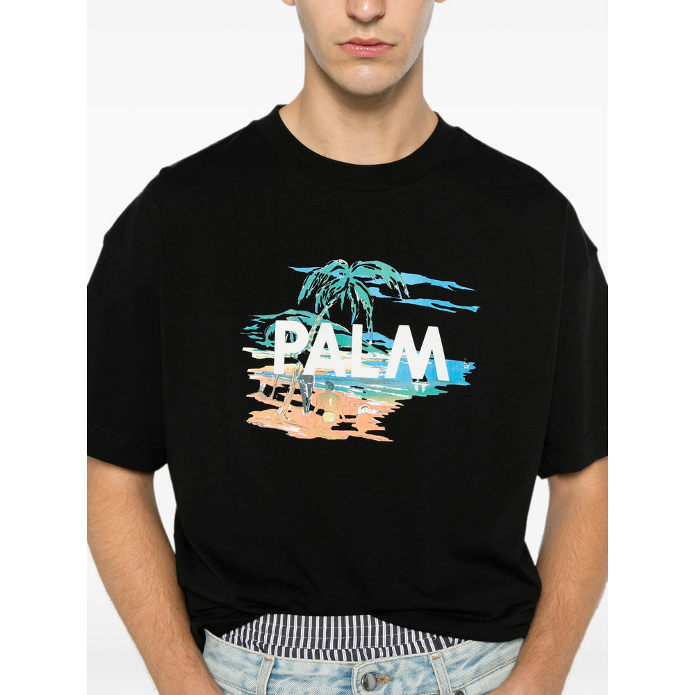 Palm Angels Black T-Shirts & Vests - T-Shirts Men PALM ANGELS