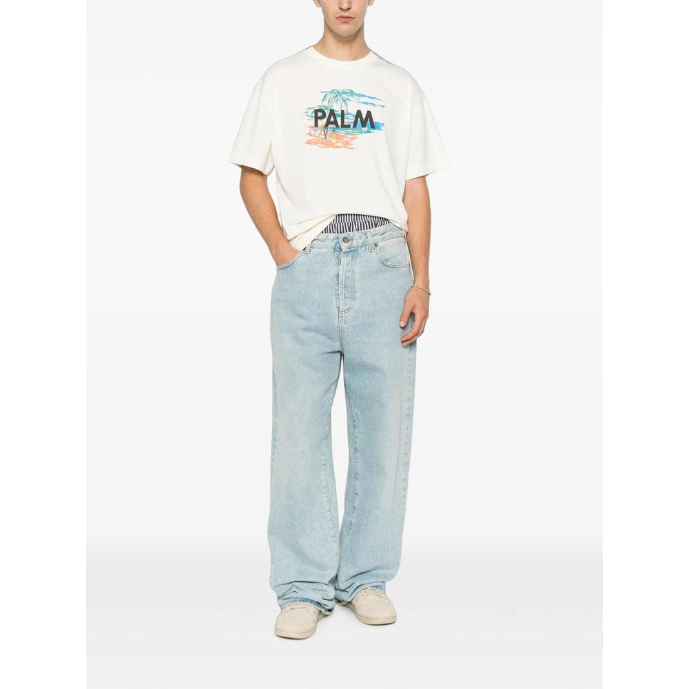 Palm Angels Neutrals T-Shirts & Vests - T-Shirts Men PALM ANGELS