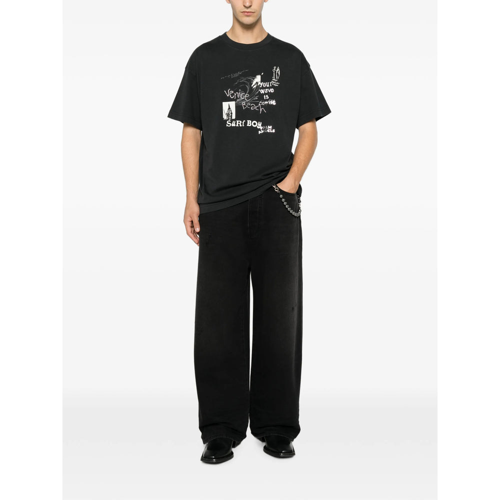 Palm Angels Black T-Shirts & Vests - T-Shirts Men PALM ANGELS