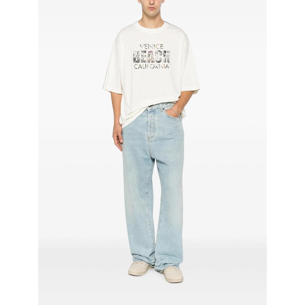Palm Angels Neutrals T-Shirts & Vests - T-Shirts Men PALM ANGELS