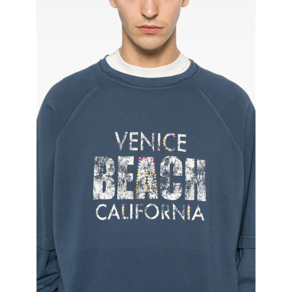 Palm Angels Blue T-Shirts & Vests - T-Shirts Men PALM ANGELS