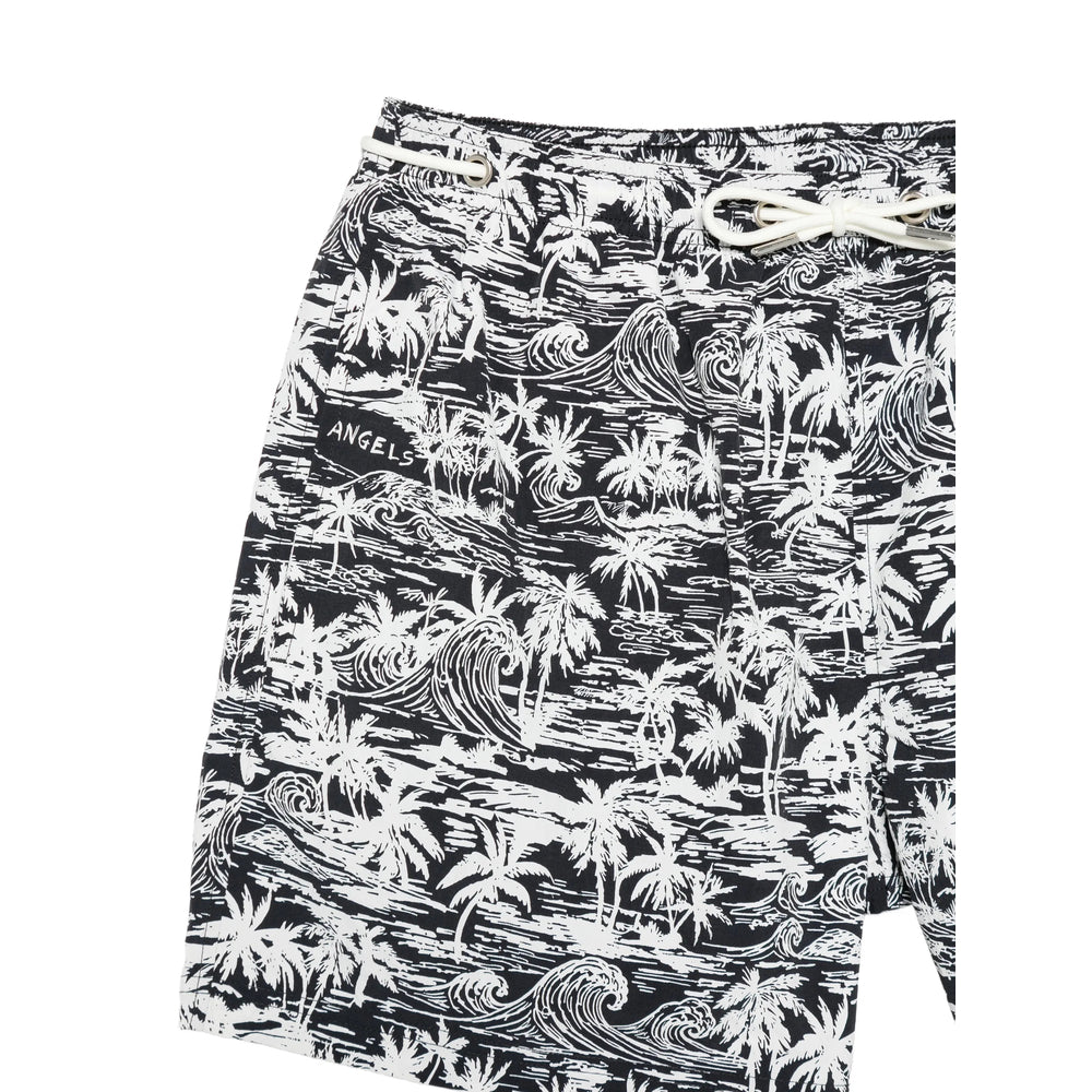 Palm Angels Black Beachwear - Swim Shorts Men PALM ANGELS