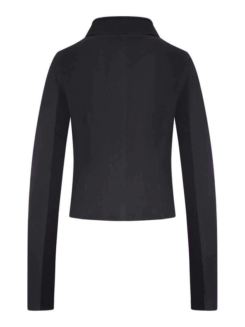 Rick Owens Women Biker Jacket With Wide Wrap Collar RICK OWENS