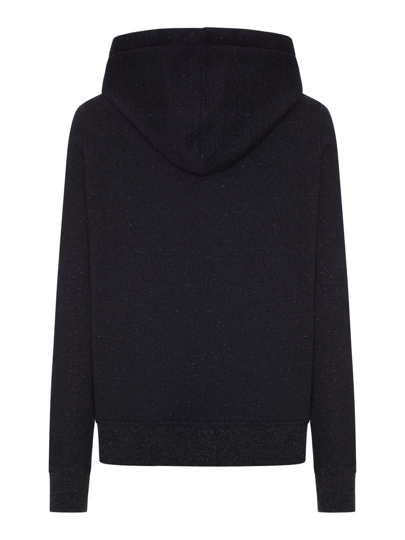 Rick Owens Men Zip-Up Cotton Sweatshirt With Melange Hoodie RICK OWENS