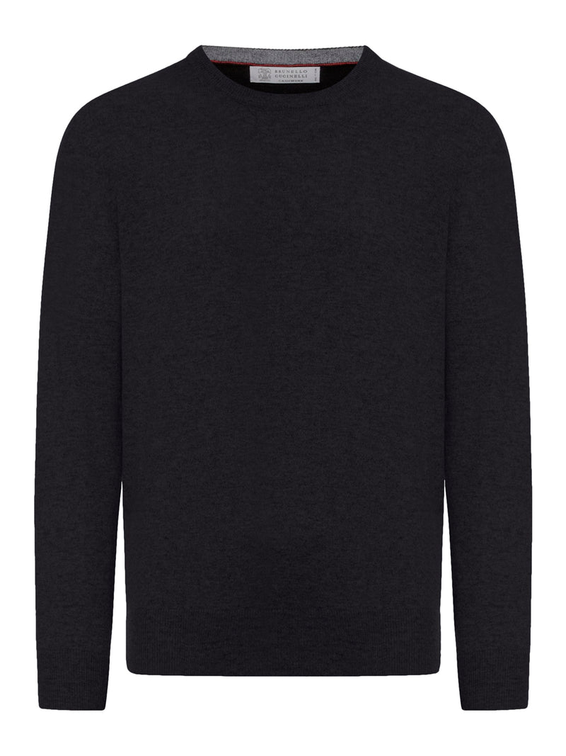 Brunello Cucinelli Men Essential Crew Neck Cashmere Sweater BRUNELLO CUCINELLI
