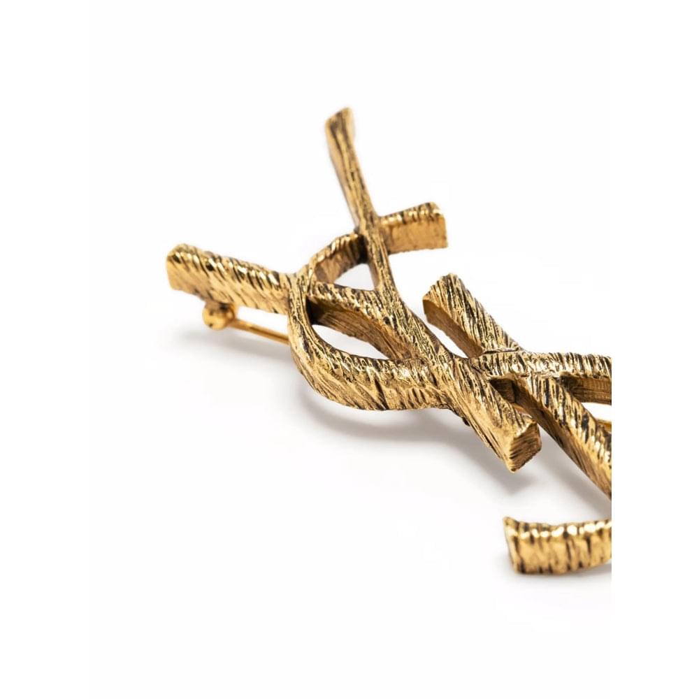 Saint Laurent Gold Brooches & Pins Men Men SAINT LAURENT