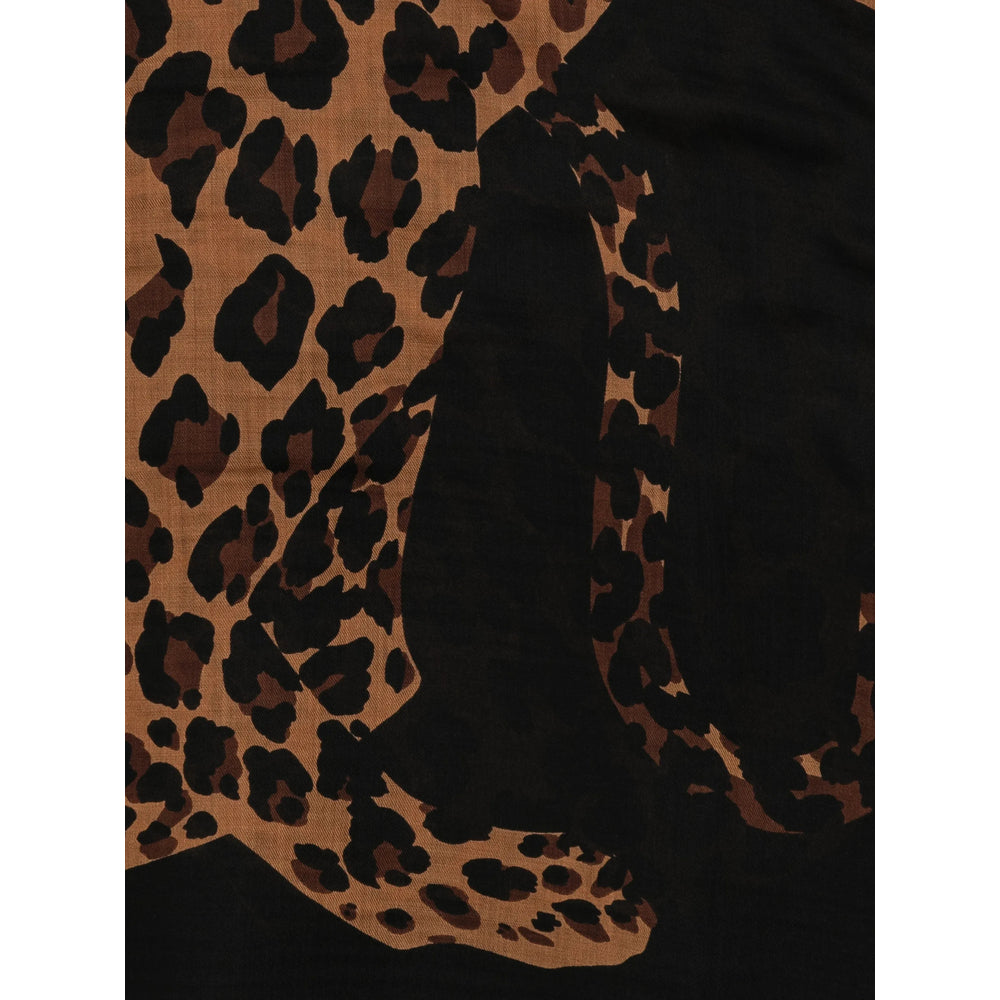 Saint Laurent Black Scarves Women SAINT LAURENT