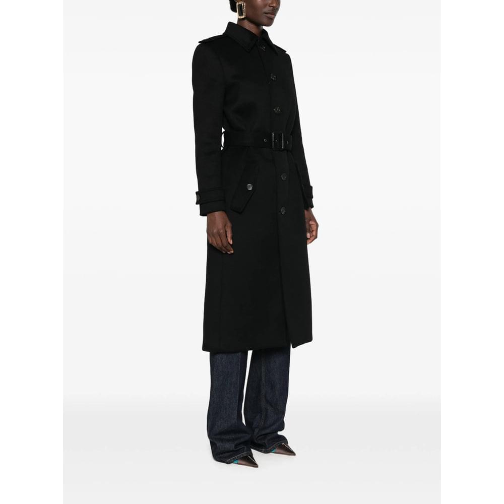 Saint Laurent Black Coats - Single Breasted Coats Women SAINT LAURENT