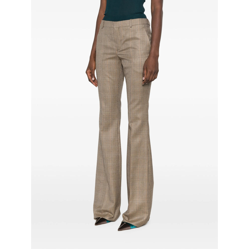 Saint Laurent Brown Trousers - Flared Trousers Women SAINT LAURENT