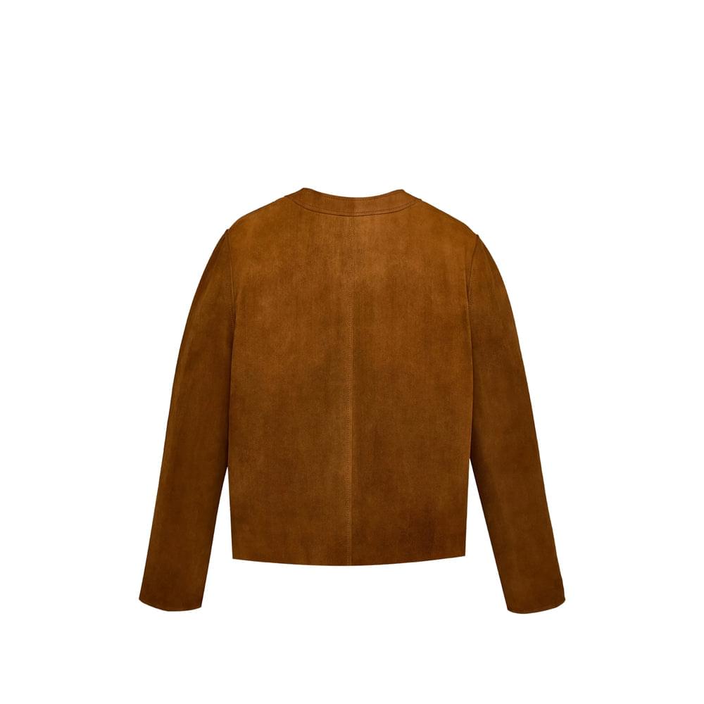 Saint Laurent Brown Jackets - Leather Jackets Women SAINT LAURENT