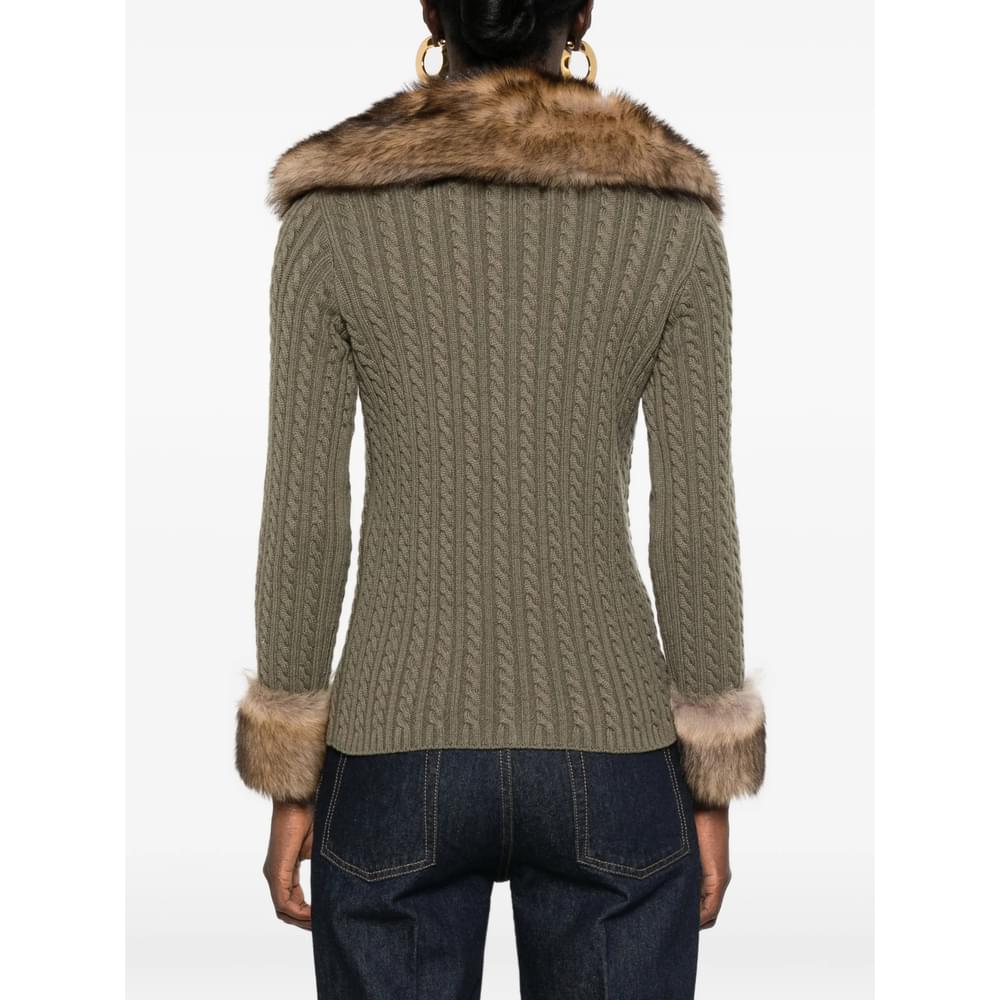 Saint Laurent Green Knitwear - Cardigans Women SAINT LAURENT
