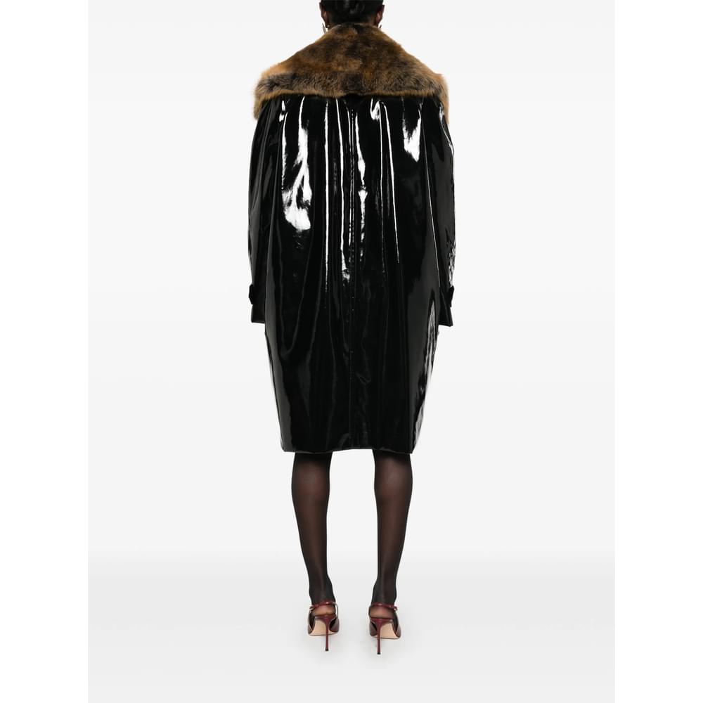 Saint Laurent Black Coats - Single Breasted Coats Women SAINT LAURENT