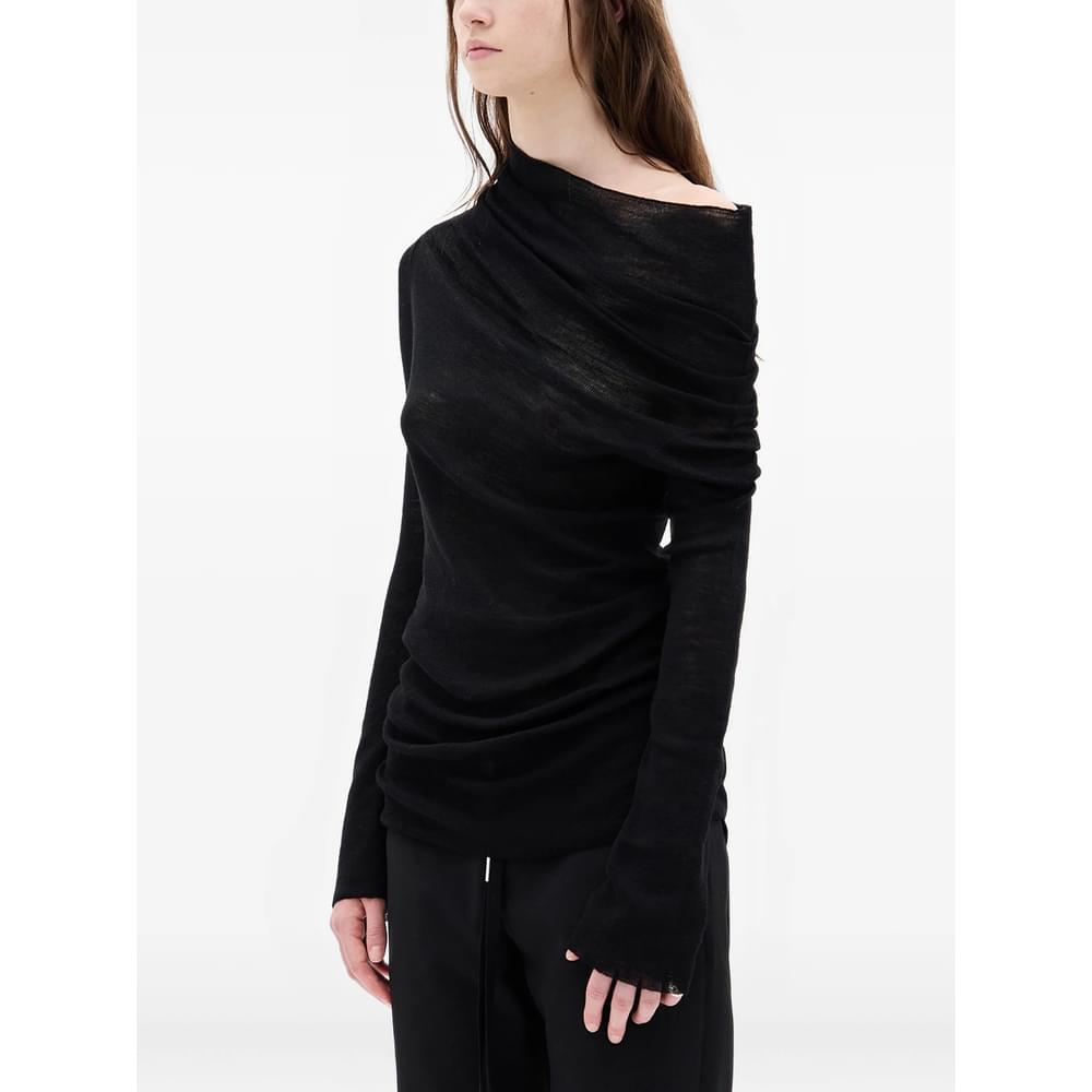 Ann Demeulemeester Black Tops - T-Shirts & Jerseys Women Women ANN DEMEULEMEESTER