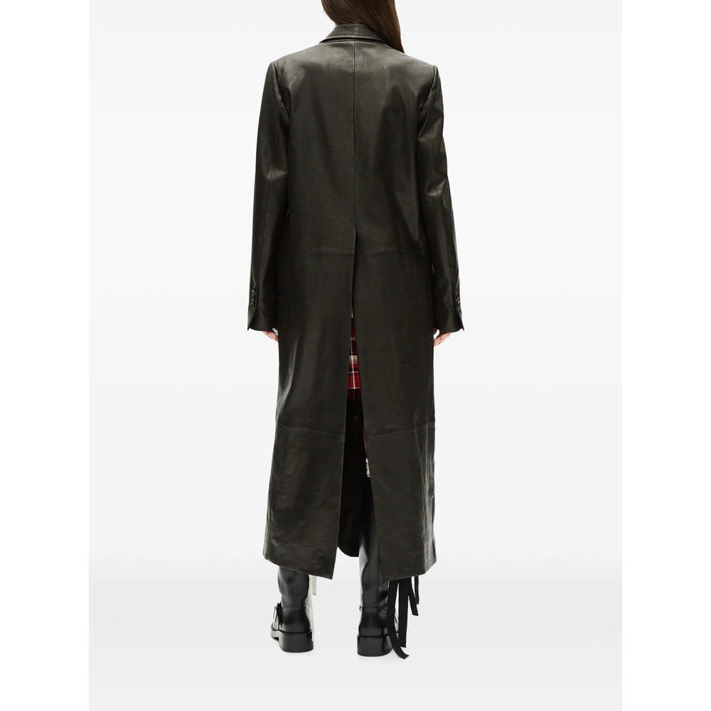 Ann Demeulemeester Black Coats - Leather Coats Women ANN DEMEULEMEESTER