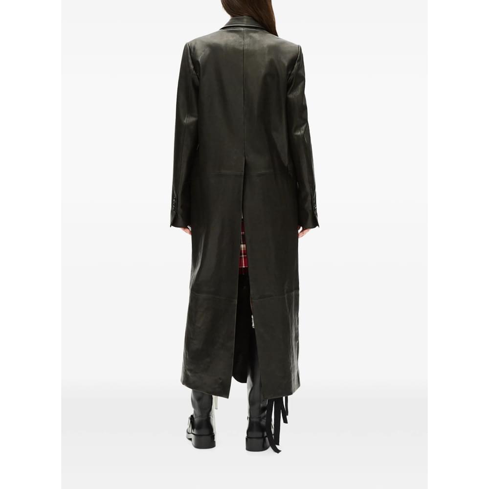 Ann Demeulemeester Black Coats - Leather Coats Women ANN DEMEULEMEESTER