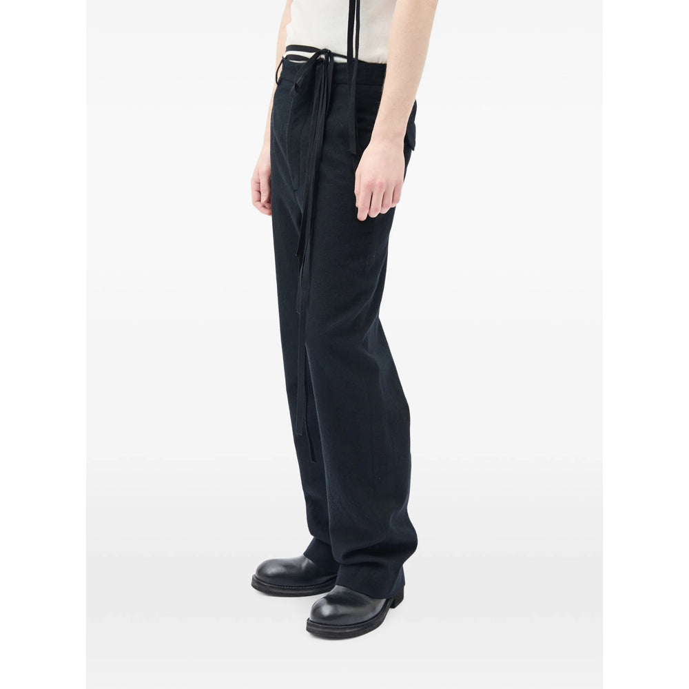 Ann Demeulemeester Black Trousers - Tailored Trousers Men ANN DEMEULEMEESTER