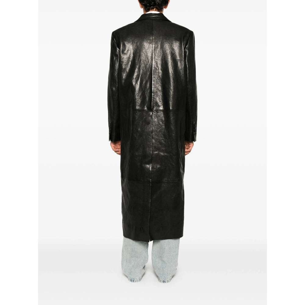 Ann Demeulemeester Black Coats - Single Breasted Coats Men ANN DEMEULEMEESTER