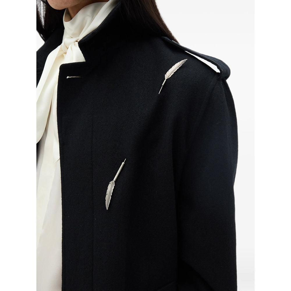 Ann Demeulemeester Black Coats - Single Breasted Coats Men ANN DEMEULEMEESTER