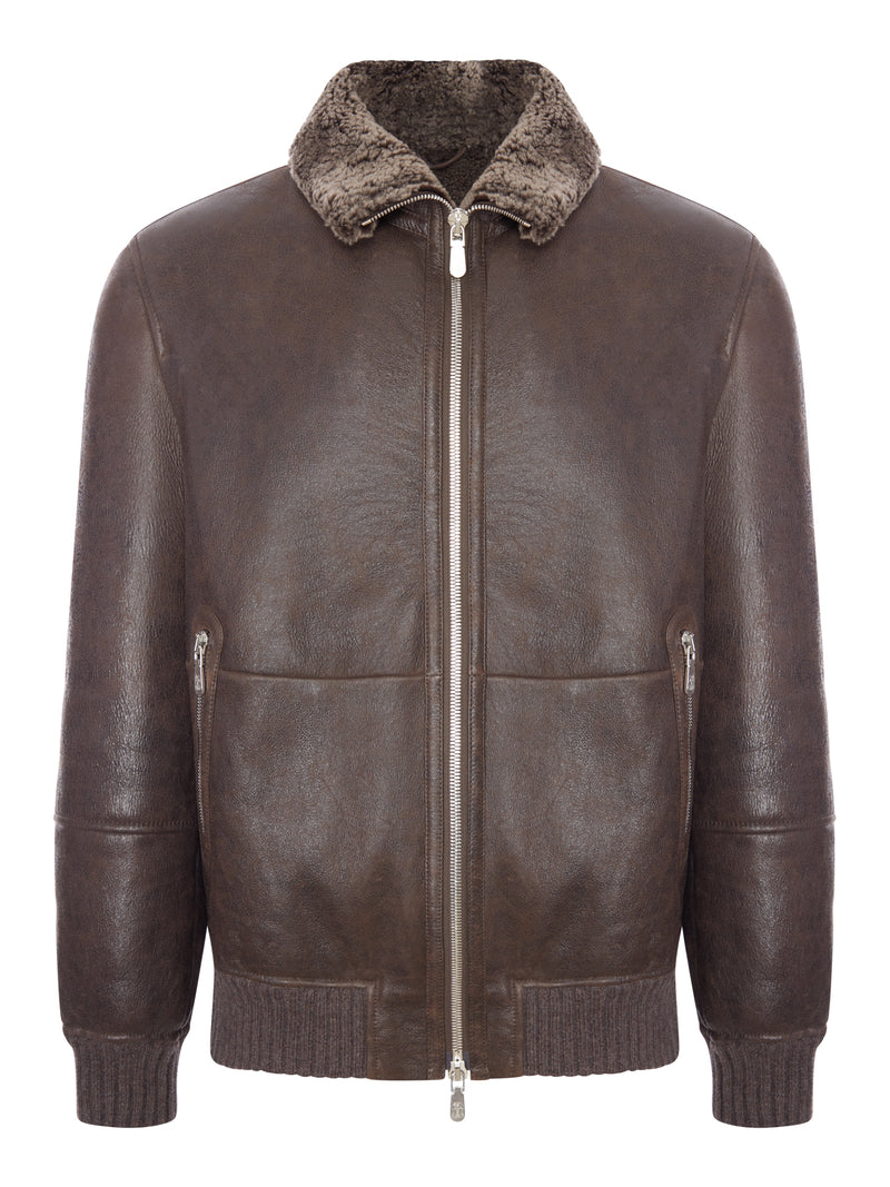 Brunello Cucinelli Men Brunello Cucinelli Men Vintage Shearling Bomber BRUNELLO CUCINELLI