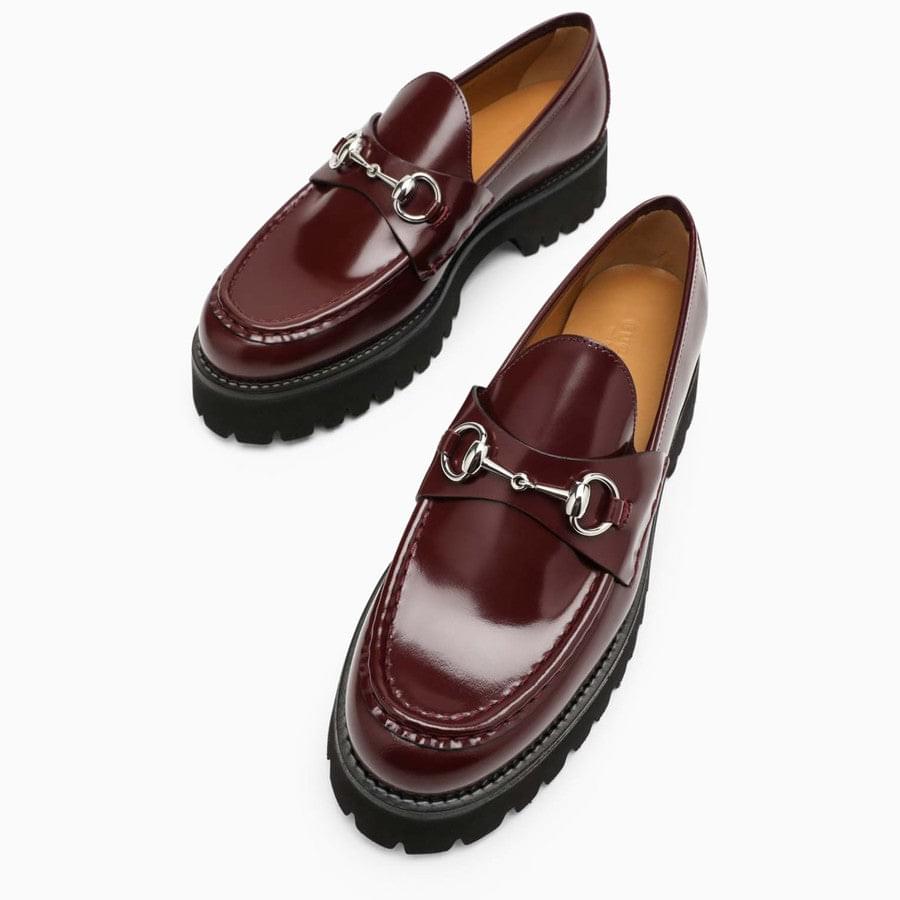 Gucci Women Bourdeaux Moccasin With Horsebit GUCCI
