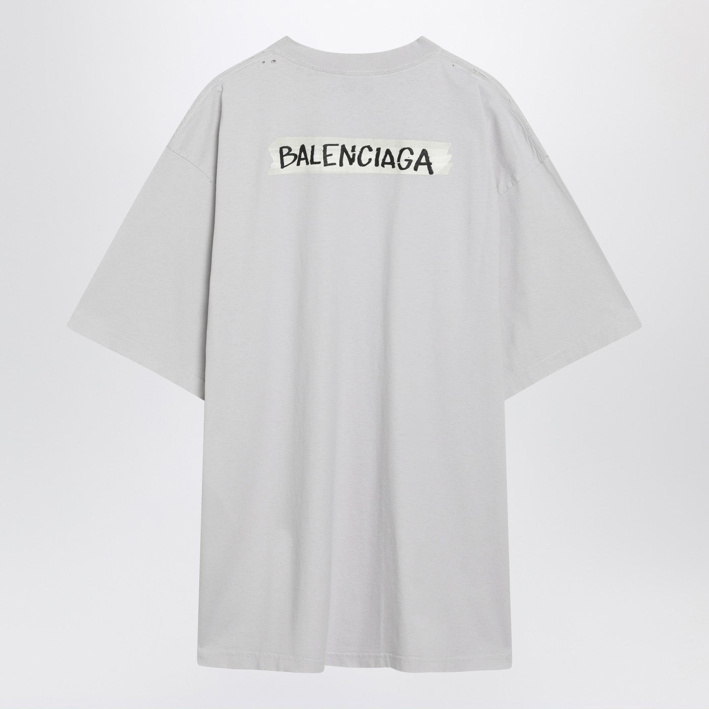 Balenciaga White Masking Tape T-Shirt With Medium Fit Men BALENCIAGA